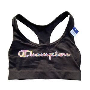 Champion The Authentic Women's XS Black Sports Bra Moisture-Wicking Stretch